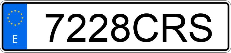 Numer rejestracyjny 7228CRS posiada OPEL MERIVA