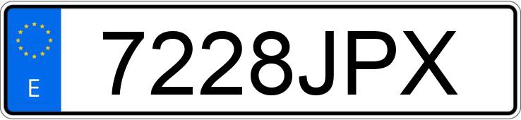 Numer rejestracyjny 7228JPX posiada VOLKSWAGEN PASSAT