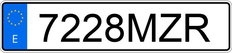 Numer rejestracyjny 7228MZR posiada HONDA E:NY1