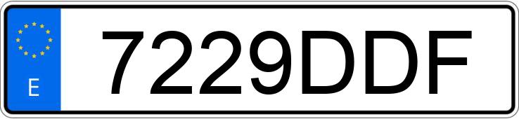 Die Registrierungsnummer 7229DDF hat SEAT ALTEA