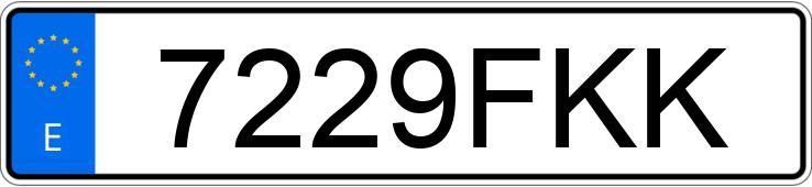 Numer rejestracyjny 7229FKK posiada FERRARI 348