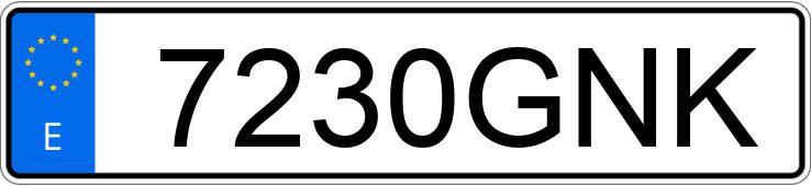 Numer rejestracyjny 7230GNK posiada PEUGEOT 207