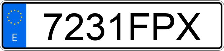 El número de registro 7231FPX tiene FIAT BRAVO