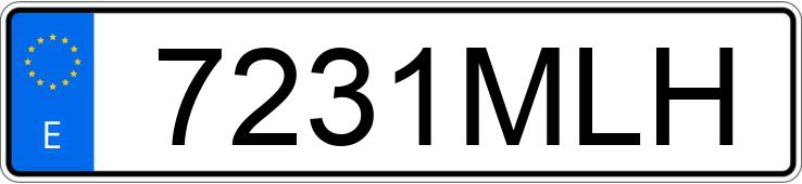 Numer rejestracyjny 7231MLH posiada VOLKSWAGEN GOLF