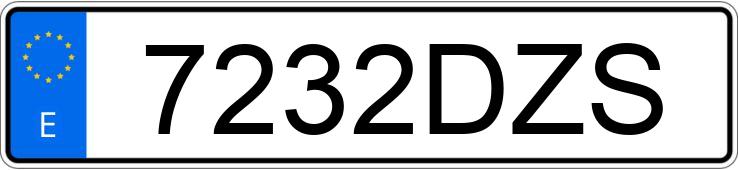 Numer rejestracyjny 7232DZS posiada CITROEN XSARA
