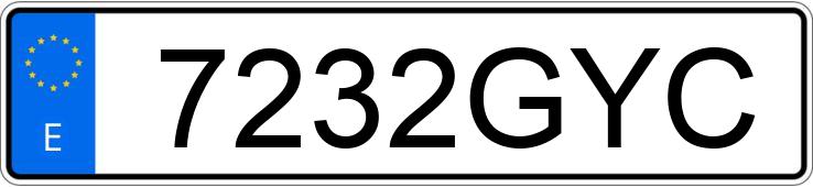 Numer rejestracyjny 7232GYC posiada FIAT PUNTO