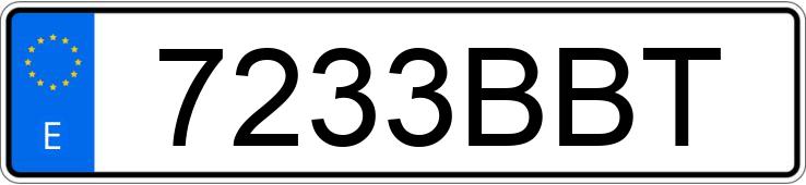 Numer rejestracyjny 7233BBT posiada TOYOTA MR2