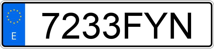 Numer rejestracyjny 7233FYN posiada PEUGEOT 308