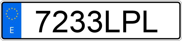 Numer rejestracyjny 7233LPL posiada SKODA OCTAVIA