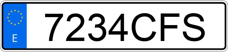 Numer rejestracyjny 7234CFS posiada FORD FIESTA