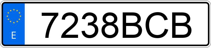 Numer rejestracyjny 7238BCB posiada PEUGEOT 206