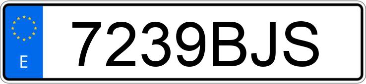 Numer rejestracyjny 7239BJS posiada PEUGEOT EXPERT