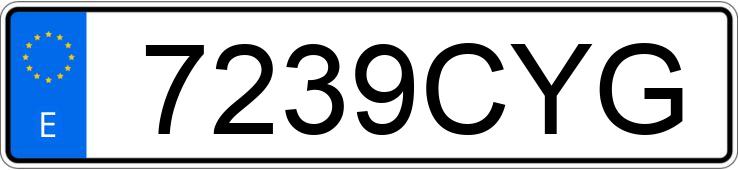 Numer rejestracyjny 7239CYG posiada VOLKSWAGEN PASSAT