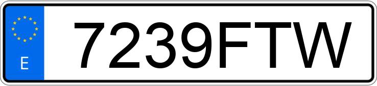 Numer rejestracyjny 7239FTW posiada OPEL CORSA