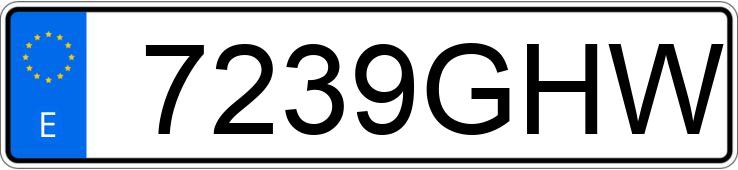 Numer rejestracyjny 7239GHW posiada BMW SERIE 1