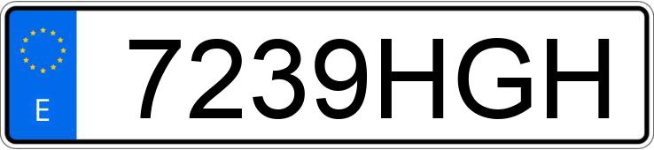 Numer rejestracyjny 7239HGH posiada SKODA FABIA