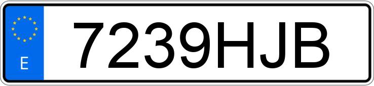 Numer rejestracyjny 7239HJB posiada BMW SERIE 1