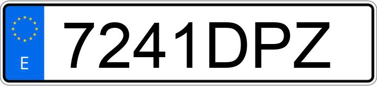 Numer rejestracyjny 7241DPZ posiada RENAULT MASTER