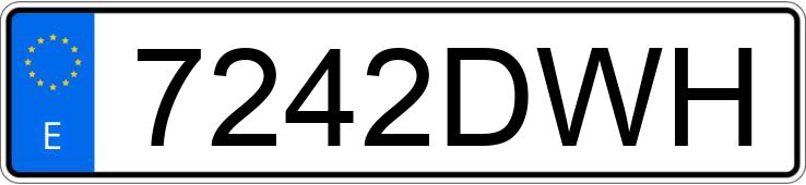 Numer rejestracyjny 7242DWH posiada OPEL VECTRA