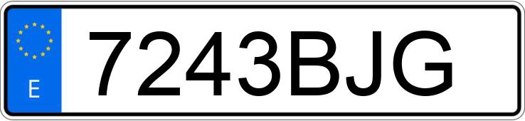 Numer rejestracyjny 7243BJG posiada RENAULT MEGANE