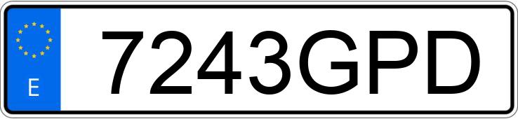 Registreringsnummeret 7243GPD har AUDI A3