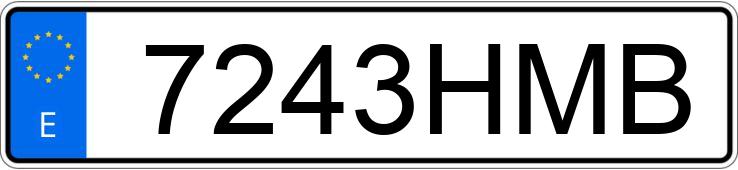 Numer rejestracyjny 7243HMB posiada BMW SERIE 3