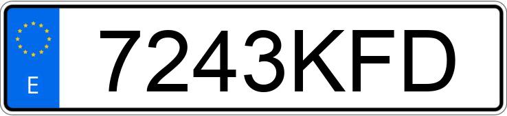 Реєстраційний номер 7243KFD має AUDI A5 SPORTBACK Реєстраційний номер 7243KFD має AUDI A5 SPORTBACK