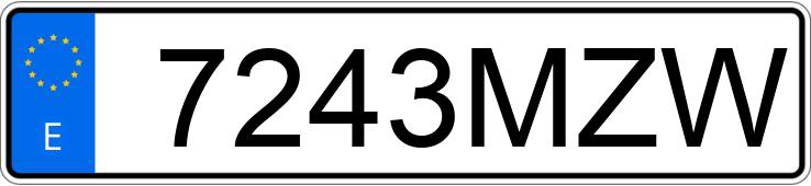 Numer rejestracyjny 7243MZW posiada HYUNDAI I20