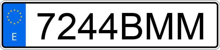 Numer rejestracyjny 7244BMM posiada VOLKSWAGEN GOLF