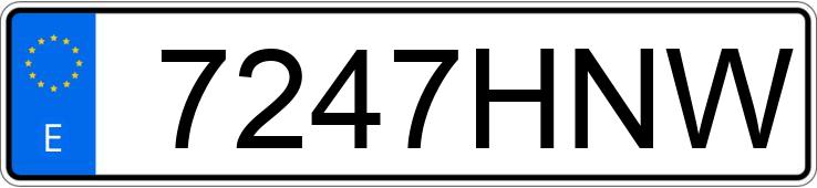 Numer rejestracyjny 7247HNW posiada VOLKSWAGEN UP Numer rejestracyjny 7247HNW posiada VOLKSWAGEN UP