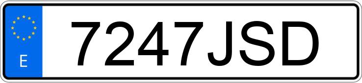 Numer rejestracyjny 7247JSD posiada MERCEDES GLK (204)