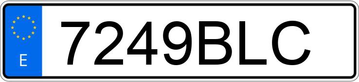 Numer rejestracyjny 7249BLC posiada VOLKSWAGEN GOLF