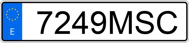 Numer rejestracyjny 7249MSC posiada RENAULT EXPRESS