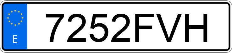 Numer rejestracyjny 7252FVH posiada BMW X3