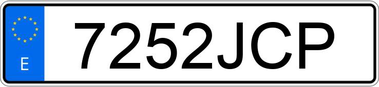 Le numéro d’enregistrement 7252JCP a OPEL INSIGNIA Le numéro d’enregistrement 7252JCP a OPEL INSIGNIA