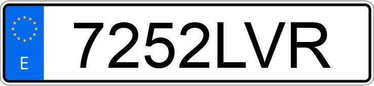 Numer rejestracyjny 7252LVR posiada TOYOTA RAV4