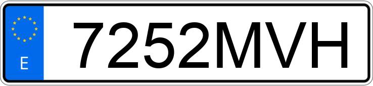 Numer rejestracyjny 7252MVH posiada PORSCHE CAYENNE COUPE