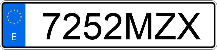 Numer rejestracyjny 7252MZX posiada MERCEDES GLC (254)