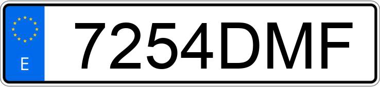 Numer rejestracyjny 7254DMF posiada AUDI A3 SPORTBACK