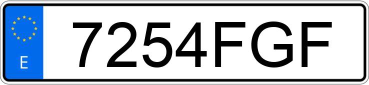 Numer rejestracyjny 7254FGF posiada SEAT IBIZA