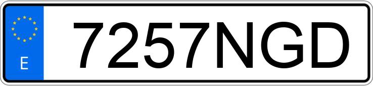 Numer rejestracyjny 7257NGD posiada BMW X2