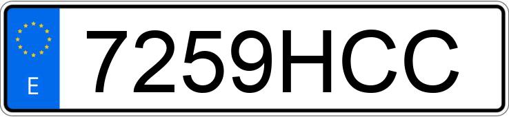 Numer rejestracyjny 7259HCC posiada JAGUAR XF