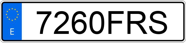 Numer rejestracyjny 7260FRS posiada HONDA CR-V