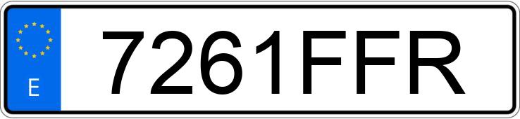 Numer rejestracyjny 7261FFR posiada BMW SERIE 3