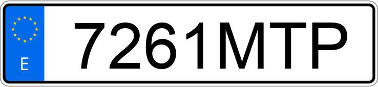 Numer rejestracyjny 7261MTP posiada TESLA MODEL 3