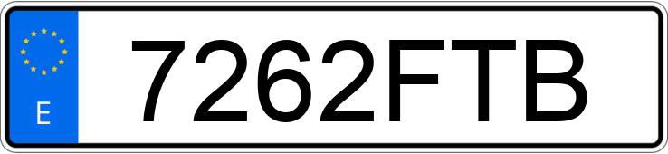 Numer rejestracyjny 7262FTB posiada CITROEN C4 PICASSO 7PZ