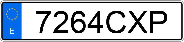 Numer rejestracyjny 7264CXP posiada PEUGEOT 307