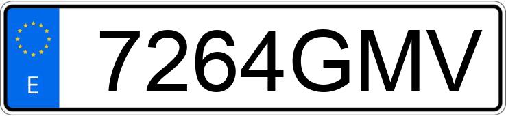 Numer rejestracyjny 7264GMV posiada SEAT IBIZA