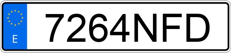 Numer rejestracyjny 7264NFD posiada DACIA DUSTER