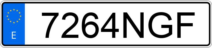 Numer rejestracyjny 7264NGF posiada PEUGEOT PARTNER